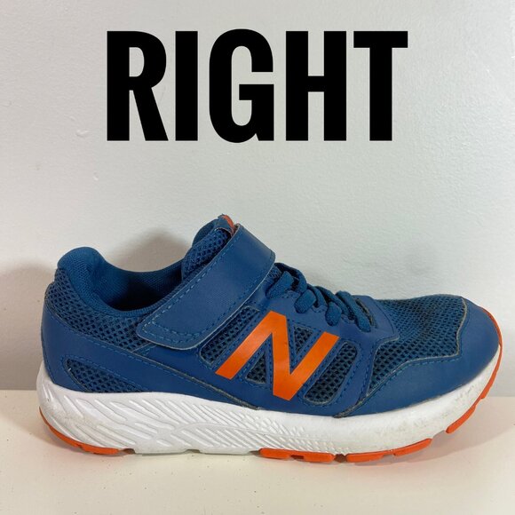 New Balance 570 V3 Wide NB Blue Orange Kids Youth Running Shoes - Picture 4 of 8